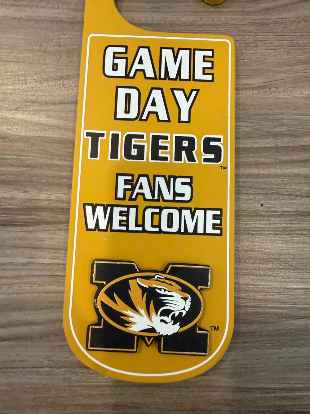 Missouri Tigers Yellow Door Hanger - Mizzou-Rah! - Picture 4 of 6